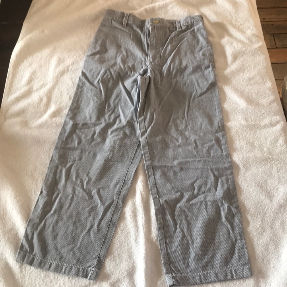 Kitestrings by Hartstrings size 6 boys blue and white pin striped pants